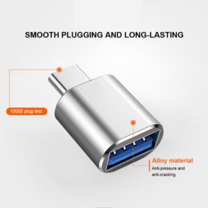 Câble OTG USB Type-C Mâle vers USB 3.0 Femelle, Adaptateur Compatible avec MacPlePro/Air Samsung Galaxy S20 S20 Ultra Note 10